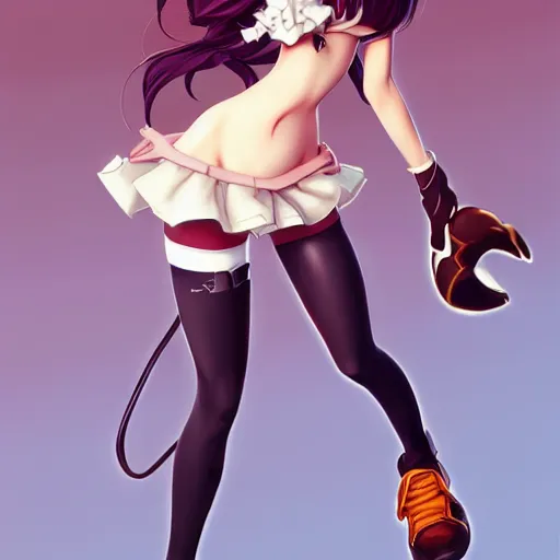 Image similar to fullbody portrait of anthropomorphic half - mouse cute anime girl, concept art, anime art, by a - 1 picture, trending on artstation artgerm, ross tran, bill ward, marc davis,