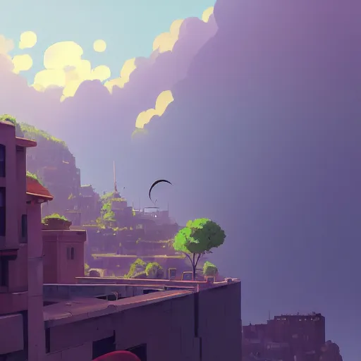 Prompt: giant fat fluffy cute caracal floating above a mountain city with lot's of clouds, detailed, cory loftis, james gilleard, atey ghailan, makoto shinkai, goro fujita, studio ghibli, rim light, exquisite lighting, clear focus, very coherent, plain background