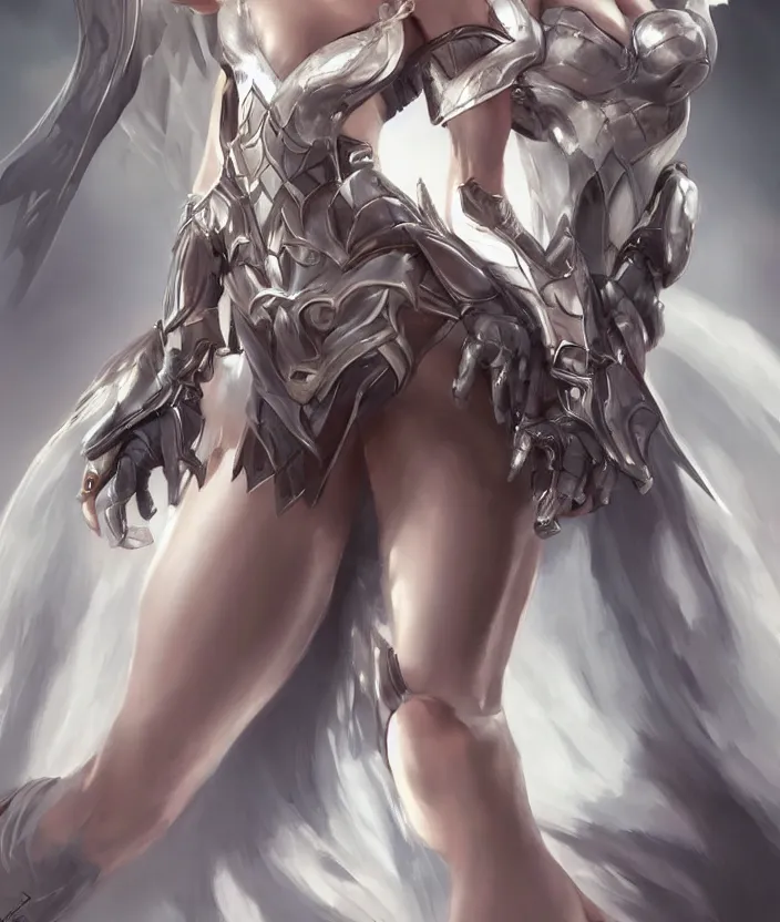 Image similar to Concept art, angel knight girl, artstation trending, artgerm highly detailded