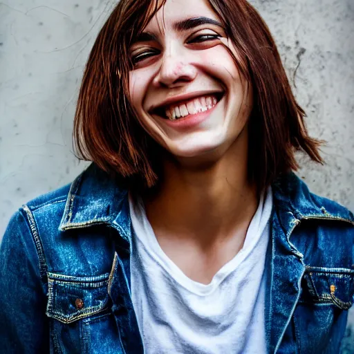 Prompt: color portrait beautiful smiling Italian young woman, by Rosie Matheson, clean, detailed, award winning