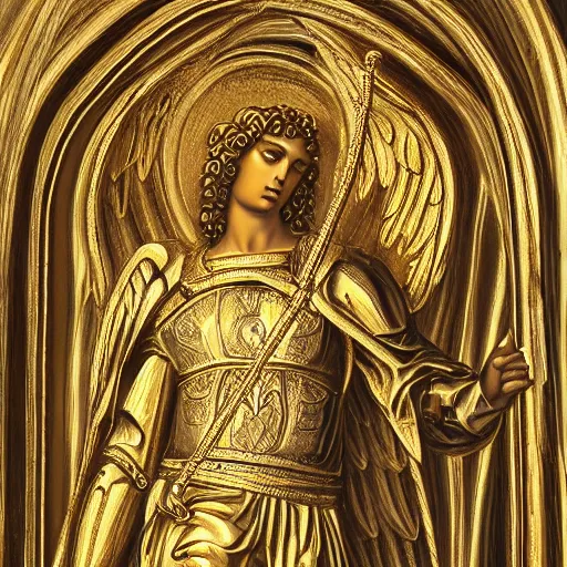 Image similar to archangel michael, intricate, photorealistic