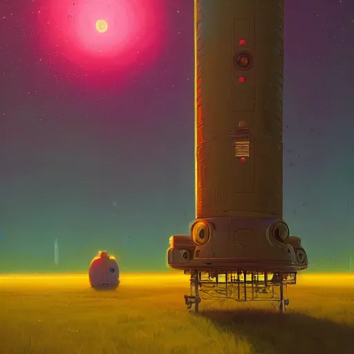 Prompt: Liminal space in outer space by Simon Stålenhag