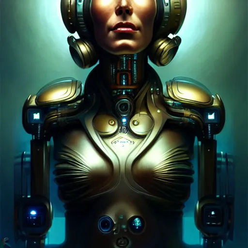 Image similar to cyberpunk robot character, intricate, elegant, highly detailed, centered, digital painting, artstation, concept art, smooth, sharp focus, illustration, artgerm, Tomasz Alen Kopera, Peter Mohrbacher donato giancola, Joseph Christian Leyendecker, WLOP, Boris Vallejo