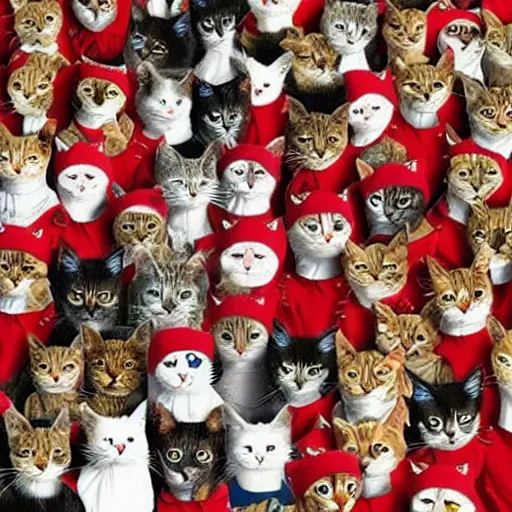 Image similar to cats wheres wally