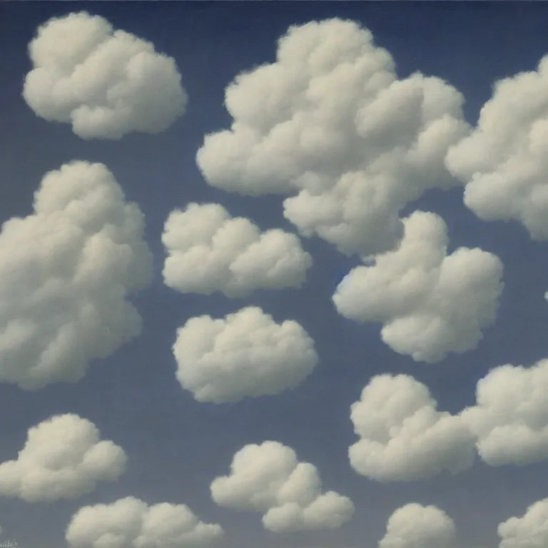 Image similar to portrait of a death, clouds in the background, by rene magritte, detailed painting, distance, middle centered, hd, hq, high resolution, high detail, 4 k, 8 k