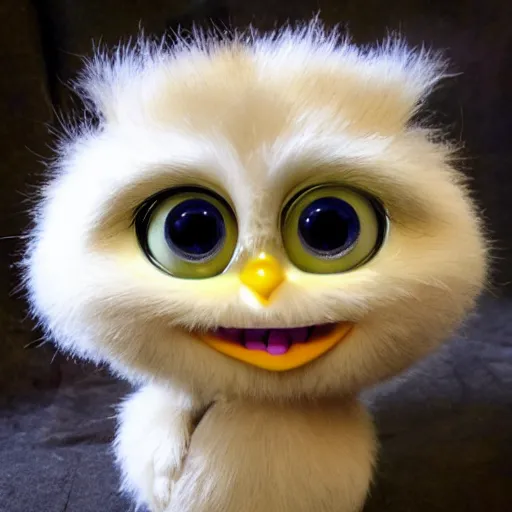 Image similar to Furby with feet