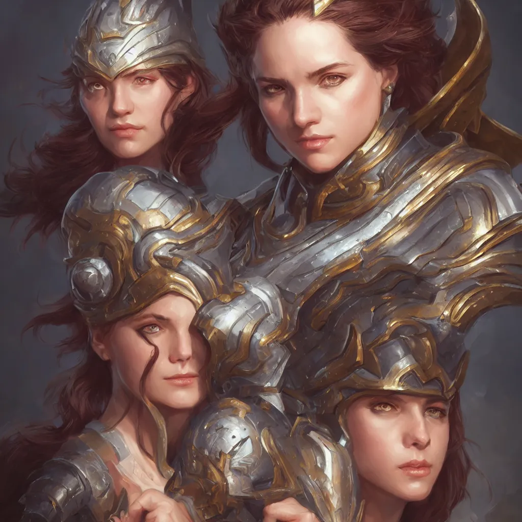 Prompt: athena, d & d, fantasy, portrait, highly detailed, headshot, digital painting, trending on artstation, concept art, sharp focus, illustration, art by artgerm and greg rutkowski and magali villeneuve