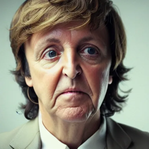 Prompt: Paul McCartney as agent Hopper in Stranger Things