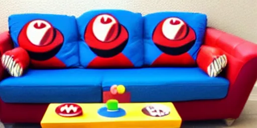 Image similar to Super Mario themed couch