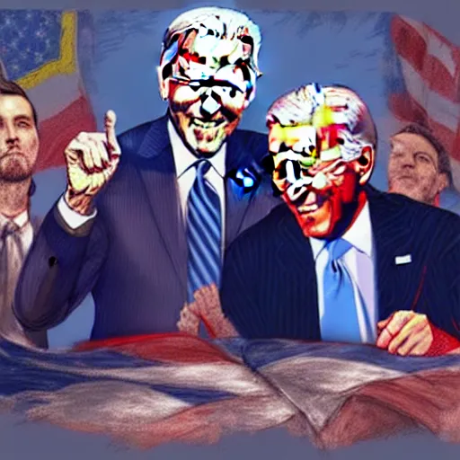 Prompt: : president biden with occulas, digital art, illustration, art station