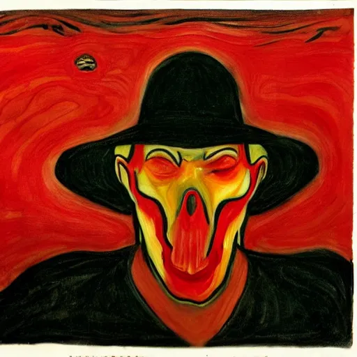 Image similar to vengeance, in the style of munch