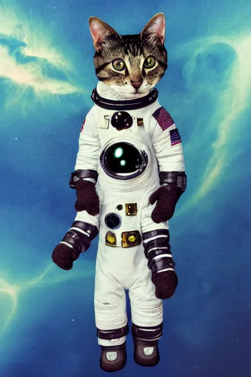 Image similar to a cat in a space suit