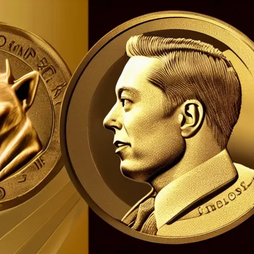 Prompt: elon musk minted on doge coin