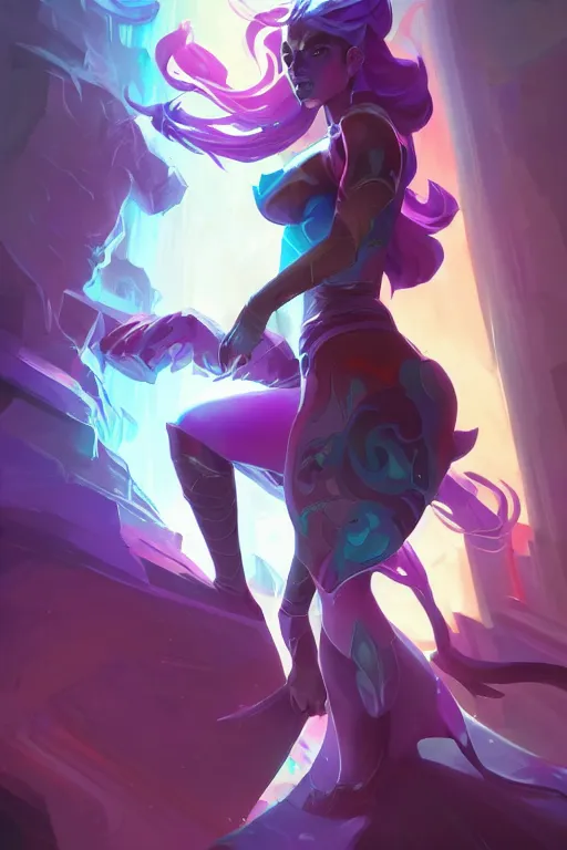 Prompt: diana league of legends wild rift hero champions arcane magic digital painting bioluminance alena aenami artworks in 4 k design by lois van baarle by sung choi by john kirby artgerm style pascal blanche and magali villeneuve mage fighter assassin