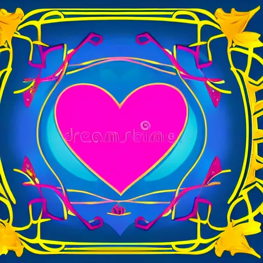 Prompt: mystic crystal heart logo, vector illustration