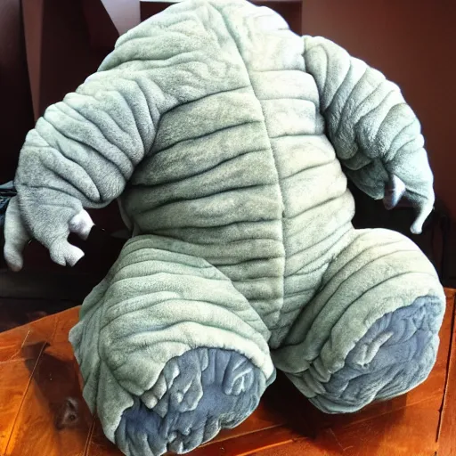 Prompt: large tardigrade with fur