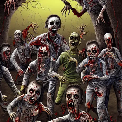 Image similar to zombie apocalypse by dalmiro buigue, detailed