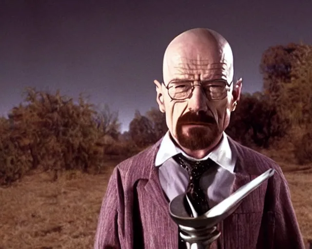 Prompt: walter white in a nightmare before christmas, movie still