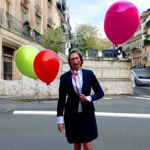 Image similar to photo of a french lawyer with birthday balloons