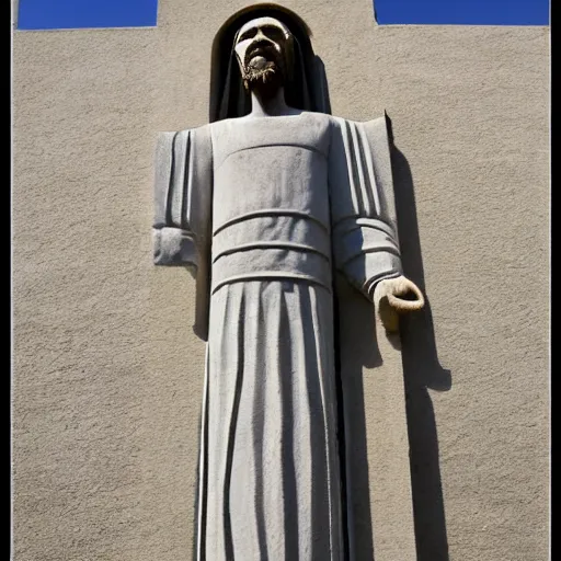 Image similar to giant concrete statue of Christ on a cross