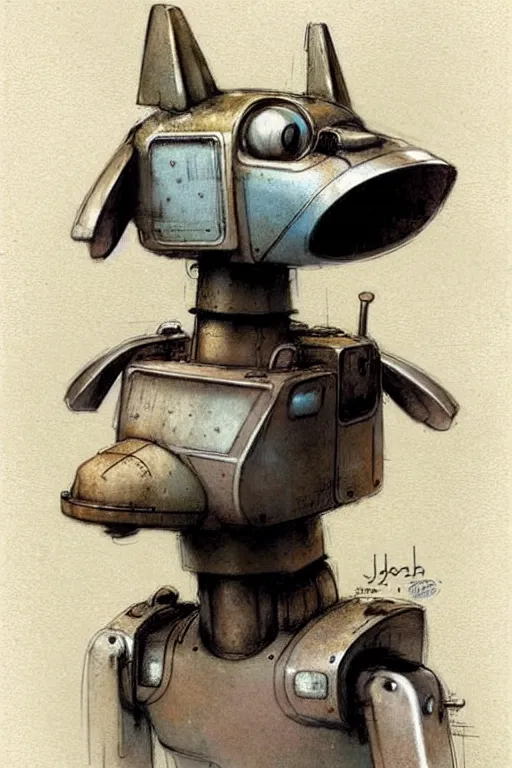 Image similar to (((((1950s robot dog . muted colors.))))) by Jean-Baptiste Monge !!!!!!!!!!!!!!!!!!!!!!!!!!!