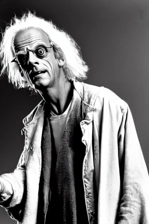 Image similar to christopher lloyd as doc brown back to the future, flux capacitor