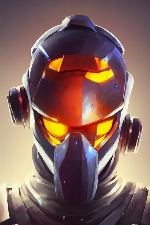 Image similar to epic mask helmet robot ninja portrait stylized as fornite style game design fanart by concept artist gervasio canda, behance hd by jesper ejsing, by rhads, makoto shinkai and lois van baarle, ilya kuvshinov, rossdraws global illumination radiating a glowing aura global illumination ray tracing hdr render in unreal engine 5