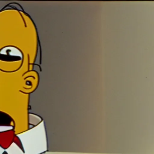 Image similar to a still of homer simpson in psycho ( 1 9 6 0 )