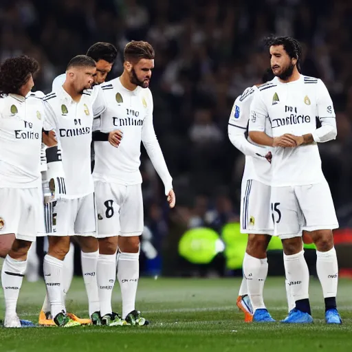 Image similar to real madrid fc team lifting a fax telephone