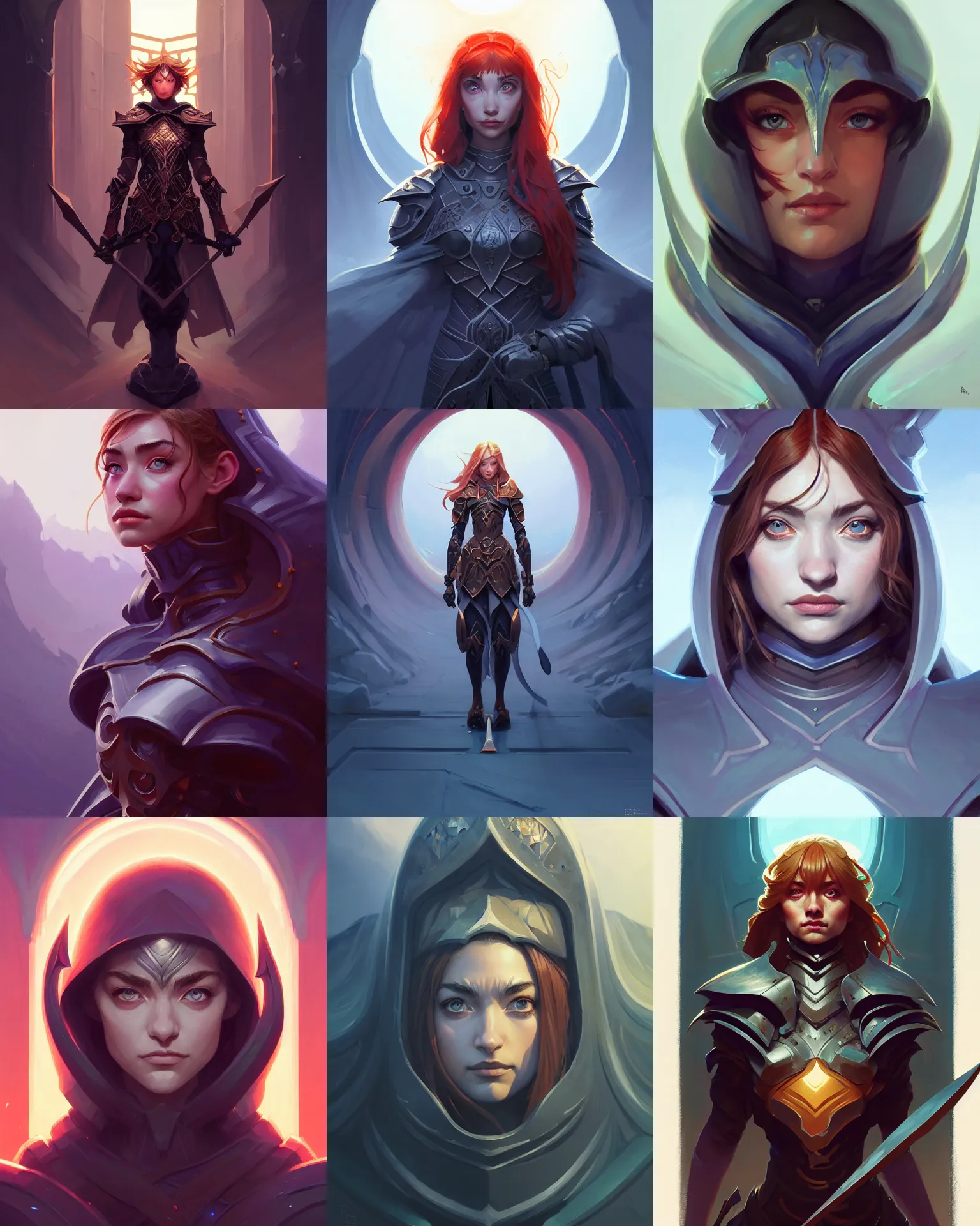 Prompt: symmetrical centered painted portrait, Imogen Poots as a paladin, elden ring, matte painting concept art, official fanart behance hd artstation by Jesper Ejsing, by RHADS and Makoto Shinkai and Lois van baarle and ilya kuvshinov and rossdraws