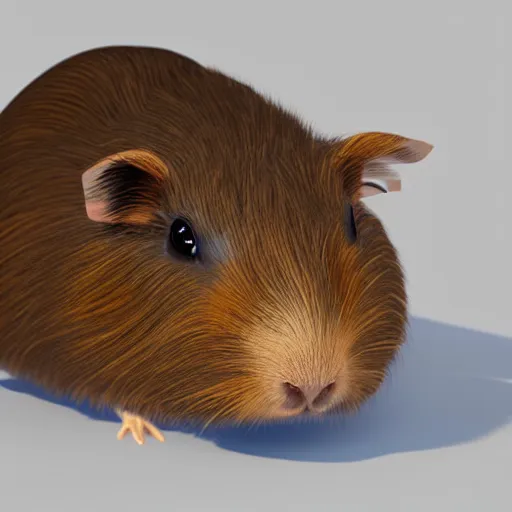 Image similar to realistic 3 d render of a guinea pig