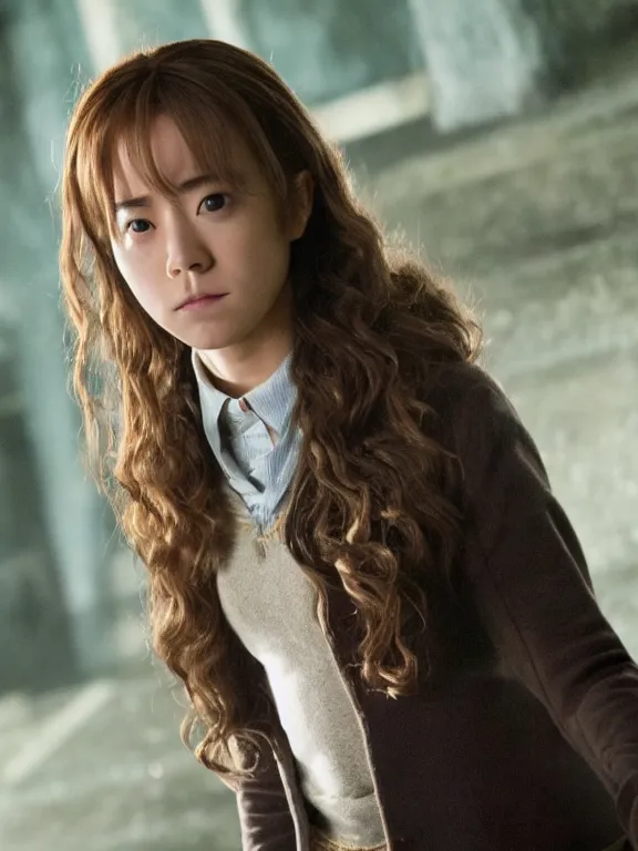 Prompt: Hermione Granger played by a Japanese actress