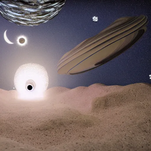 Prompt: Liminal space in outer space, stopmotion