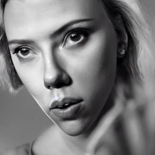 Prompt: photograph of scarlett johansson in a hypnosis session taken by gregsdiary oxana gromova, fess : : high resolution