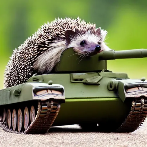 A hedgehog riding a tank Stable Diffusion OpenArt