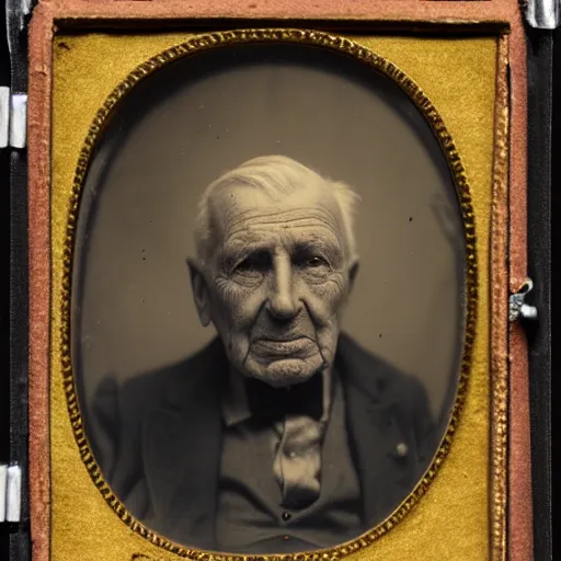 Prompt: facial portrait of a 9 2 year old gaywad, 1 9 1 9, ambrotype, award winning