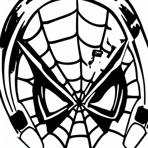 Spiderman Art Design Icon Vector Sticker Stock Vector (Royalty