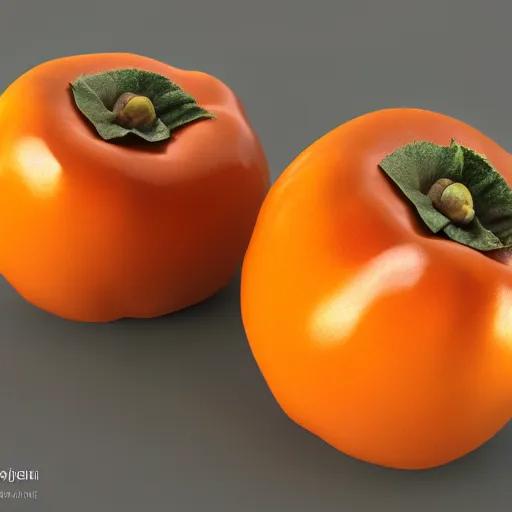 Image similar to persimmons , highly realistic, hyper-real, 4k, Octane render