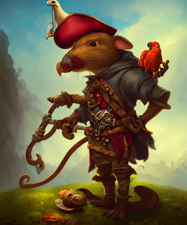 anthropomorphic mouse pirate, pirate outfit, holding a | Stable ...