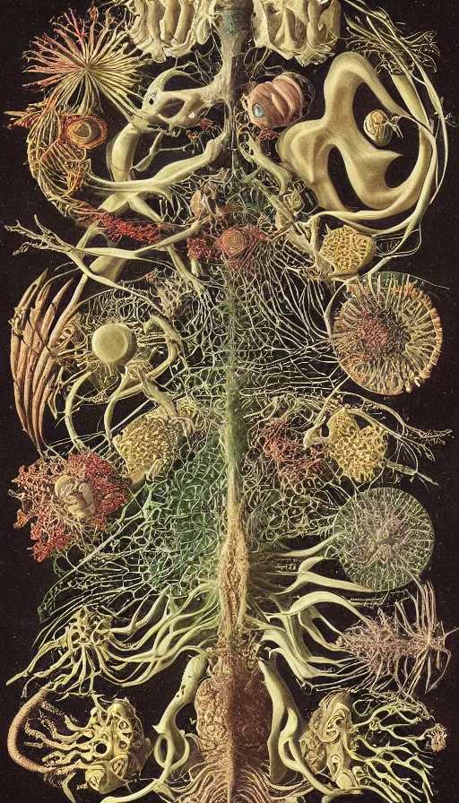 Prompt: The end of an organism, by Ernst Haeckel