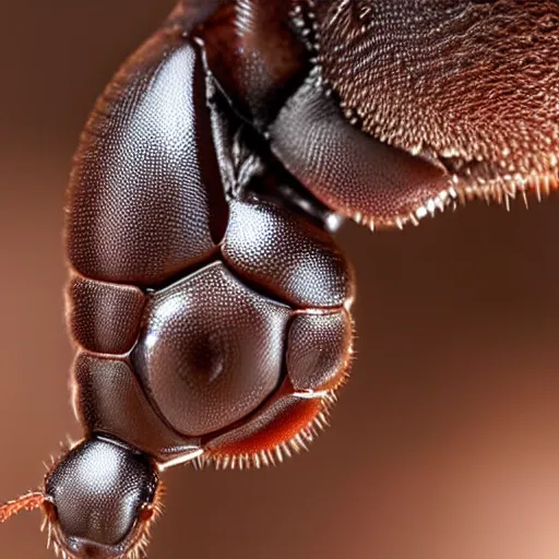 Image similar to A close-up view shot of an ant's head using Laowa 25mm at 5x magnification