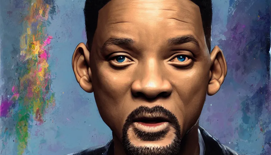 Image similar to will smith paint by various artists, hyperdetailed, artstation, cgsociety, 8 k