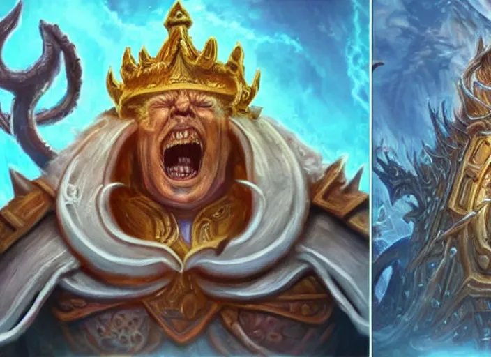 Prompt: donald trump as old god n'zoth in world of warcraft