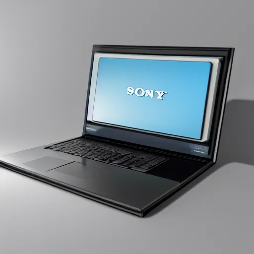 Prompt: 1 9 8 5 sony laptop concept, 3 d concept render, global illumination, studio lighting, cgsociety