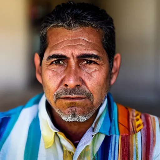 Prompt: real-life face portrait of a Colombian man in his 30s