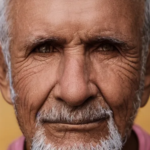 Prompt: close up face male portrait 60 years old
