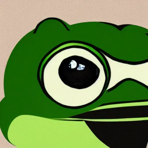 Prompt: sad pepe the frog meme in real life portrait, photo realistic, 4k, detailed, hyper realism