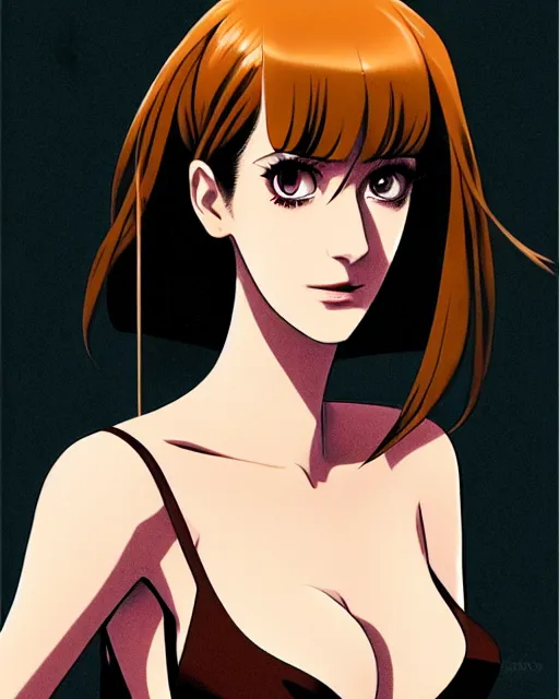 Image similar to portrait Anime as eva green casino royale bond girl, cute-fine-face, brown-blond-hair pretty face, realistically shaded, Perfect face, fine details. Anime. casino royale, realistic shaded lighting by Ilya Kuvshinov, katsuhiro otomo, ghost-in-the-shell, magali villeneuve, artgerm, rutkowski, WLOP Jeremy Lipkin, Giuseppe Dangelico Pino, Michael Garmash, Rob Rey