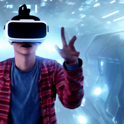 Prompt: A futuristic VR headset from ready player one