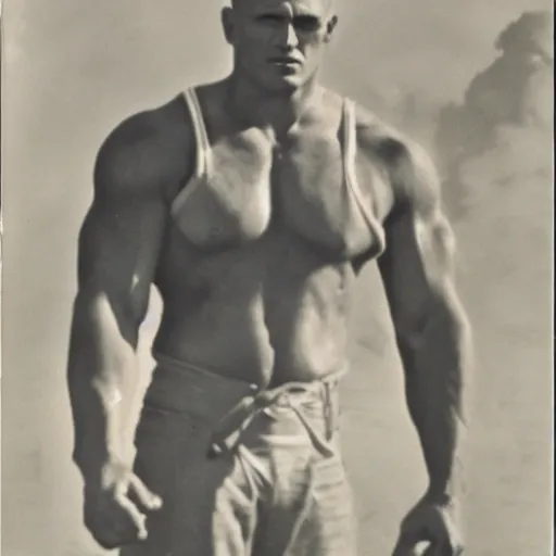 Prompt: vintage photo of doc savage